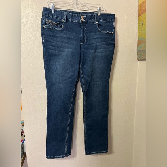 Rhythm in Blues Jeans Womens 14 Blue Dark Wash - Picture 1 of 6